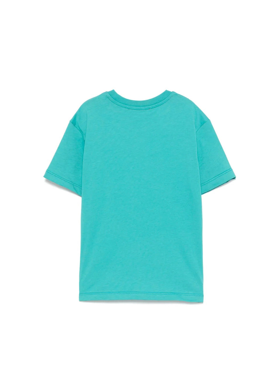 MSGM Kids T-shirt Verde Ottanio con Blurred Logo per Bambini retro