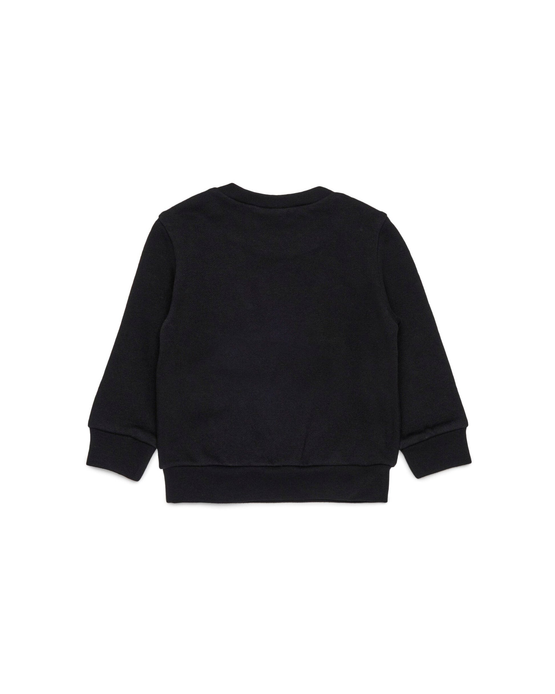 Dsquared2 Kids Felpa Girocollo Nera con Logo Sport per Neonati