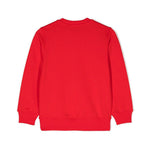 Dsquared2 Kids Felpa Girocollo Rossa con Stampa D2 Leaf per Bambini (retro)