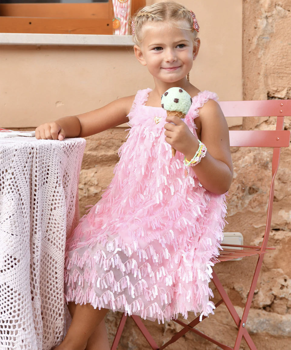 Angel's Face Kids Alison Abito Rosa con Tulle per Bambine