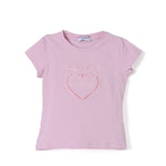 Pinko Kids T-shirt Rosa con Logo Love Birds
