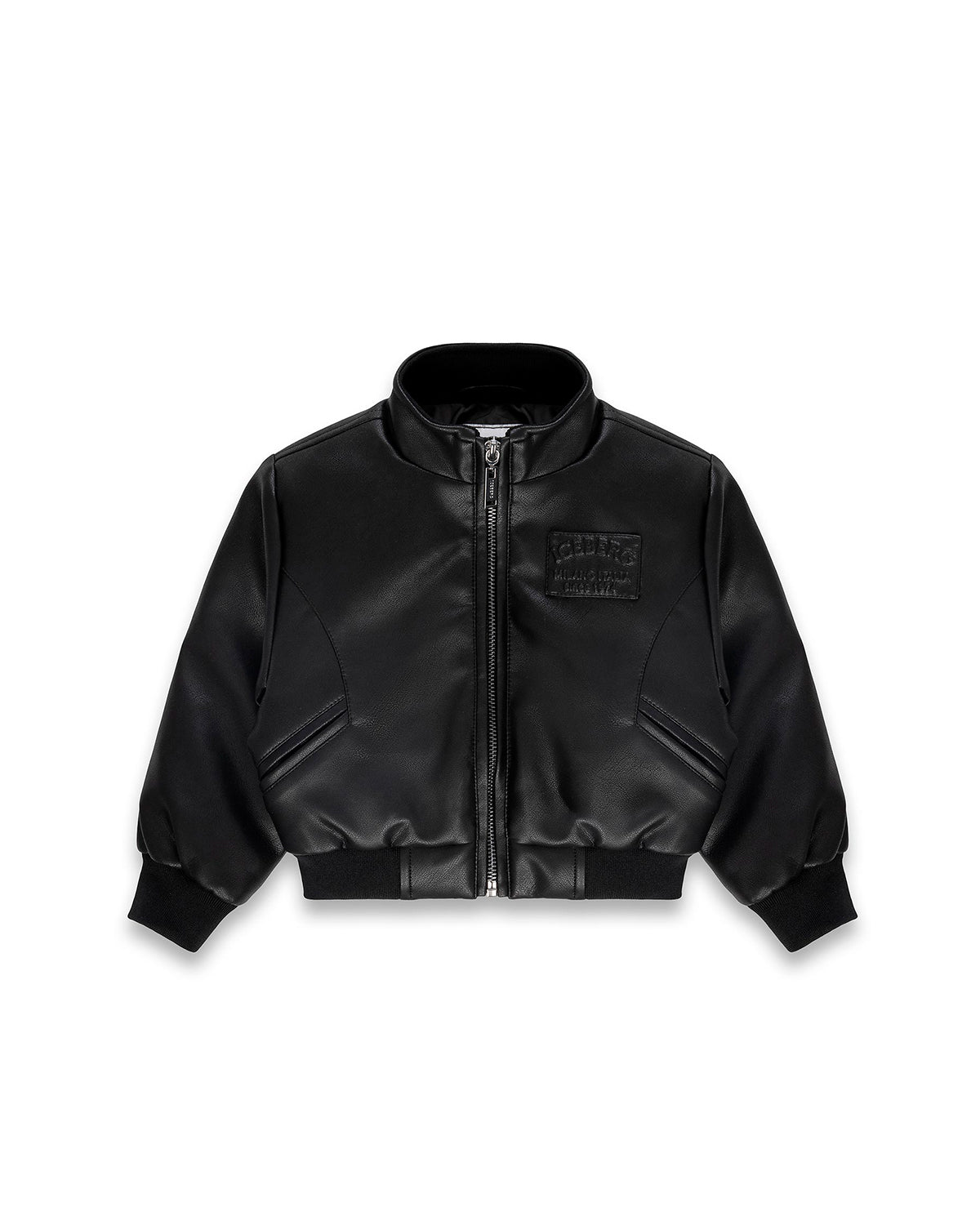 Iceberg Kids Giubbotto Nero con Patch Logo per Neonati