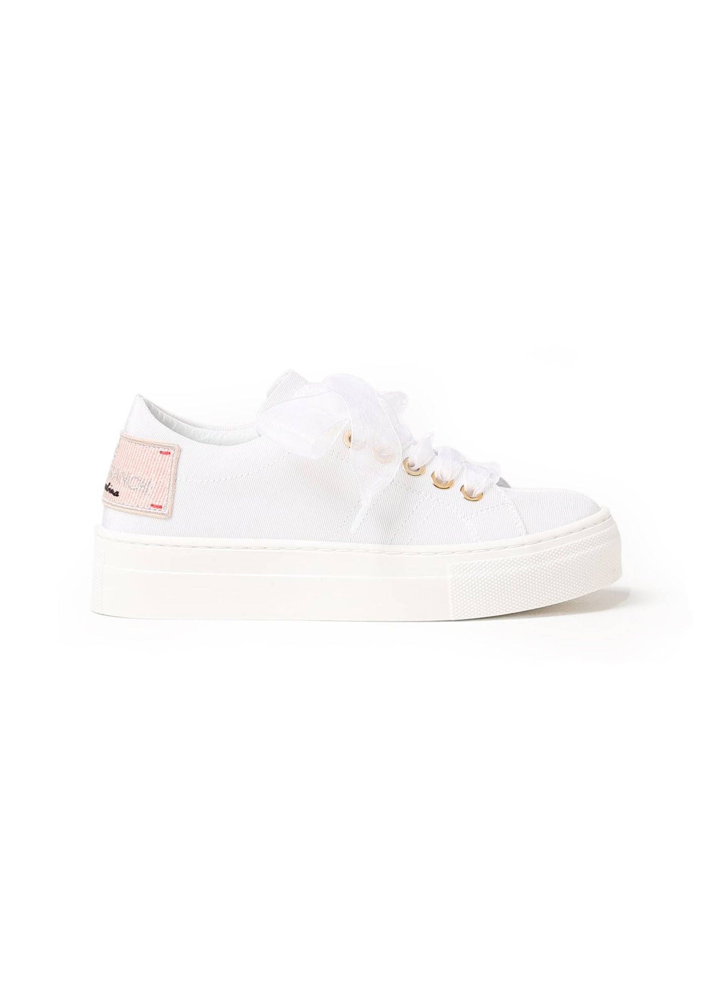 Elisabetta Franchi La Mia Bambina Sneakers Burro con Laccio Fiocco