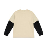 Yes London Kids T-Shirt Doppia Manica Nero e Bianco per Bambini