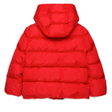 Dsquared2 Kids Giubbino Trapuntato Rosso con Logo Leaf per Bambini (retro)