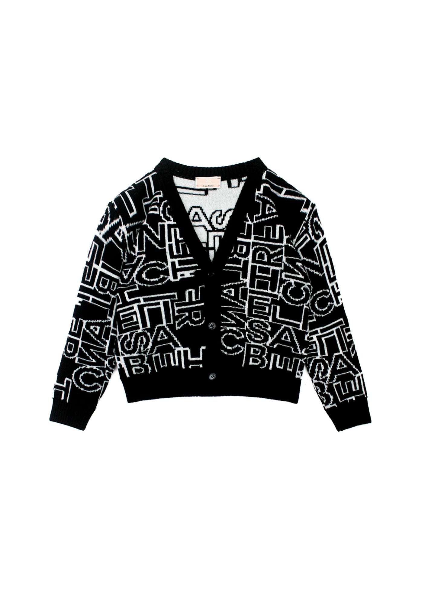 Elisabetta Franchi La Mia Bambina Cardigan Nero/Burro per Neonate
