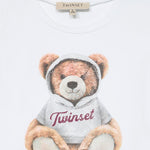 Twinset Kids T-Shirt Maniche Lunghe con Stampa Teddy per Bambine