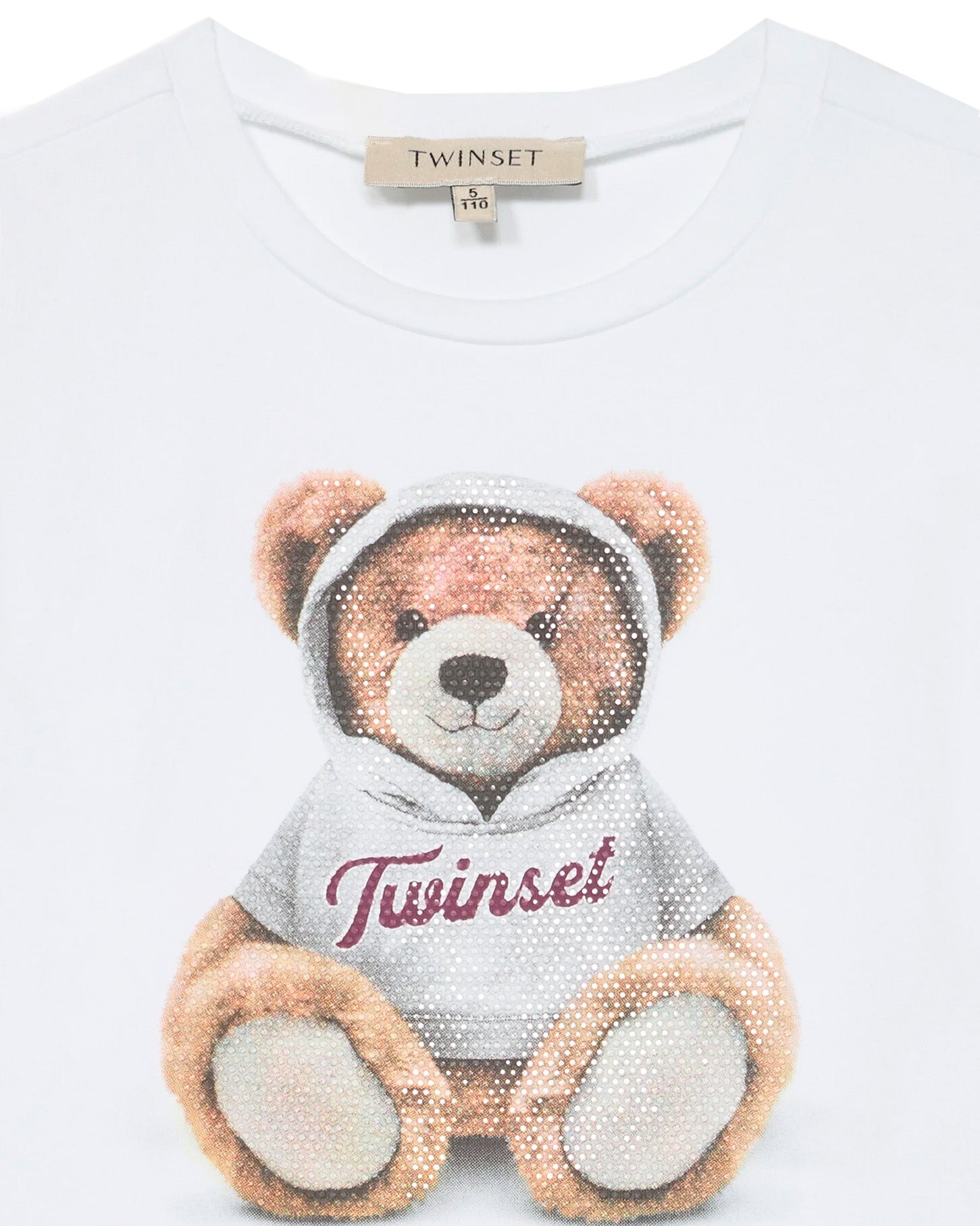 Twinset Kids T-Shirt Maniche Lunghe con Stampa Teddy per Bambine
