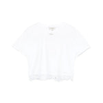 Twinset Kids T-Shirt Off-White con Dettagli in Pizzo per Bambine