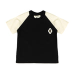 Yes London Kids T-Shirt Nero e Beige con Logo per Bambini