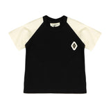 Yes London Kids T-Shirt Nero e Beige con Logo per Bambini