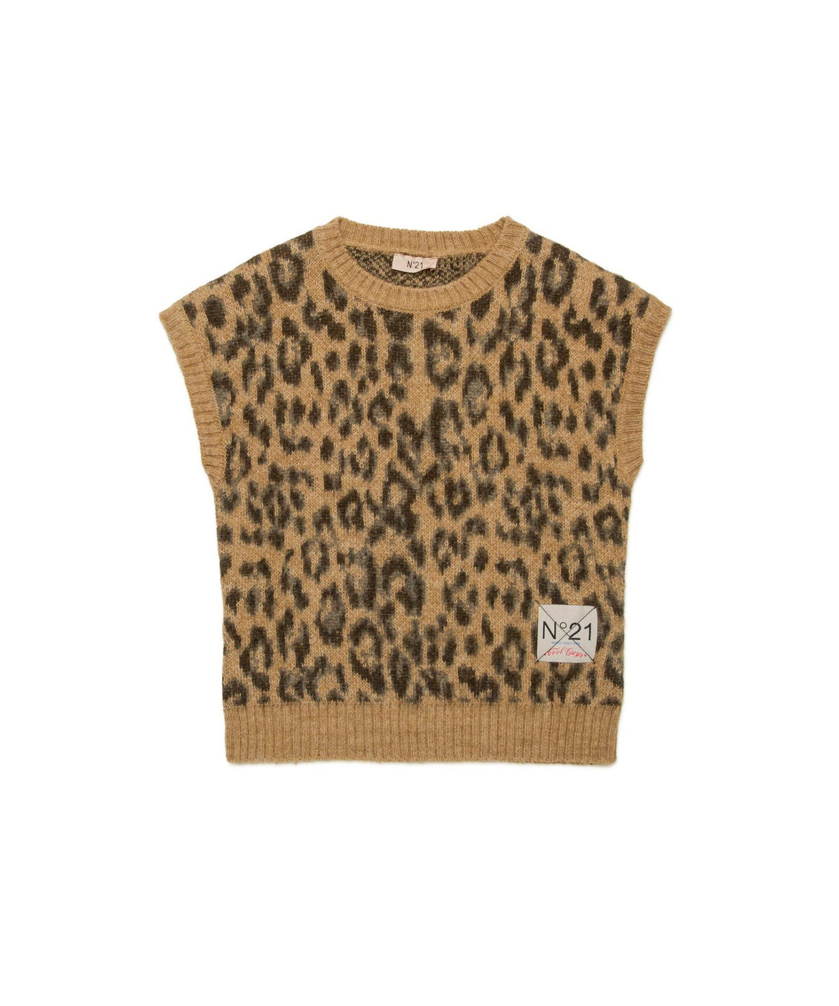 N°21 Kids Gilet in Maglia Maculata per Bambine