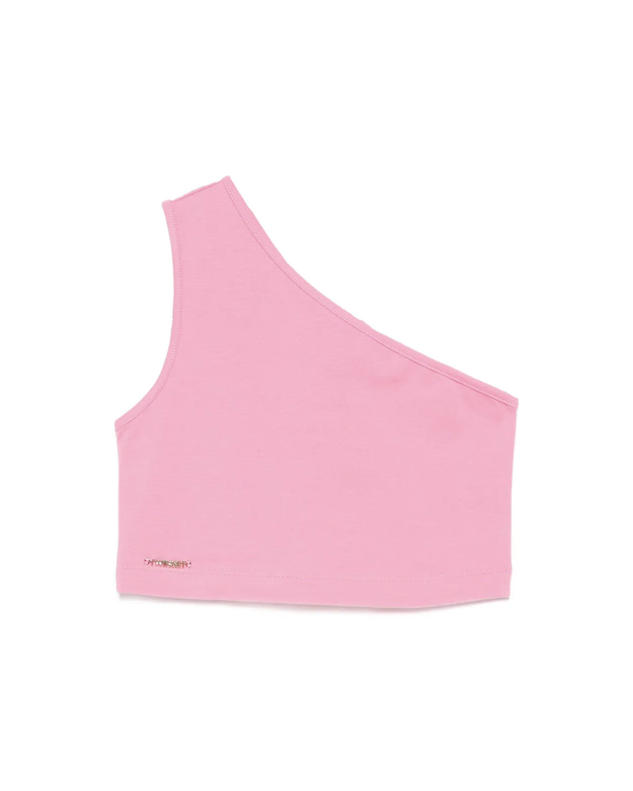 Twinset Kids Top Aurora Pink con Logo per Bambine