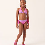 F**K Kids Costume Fantasia Leopardato Viola per Bambine