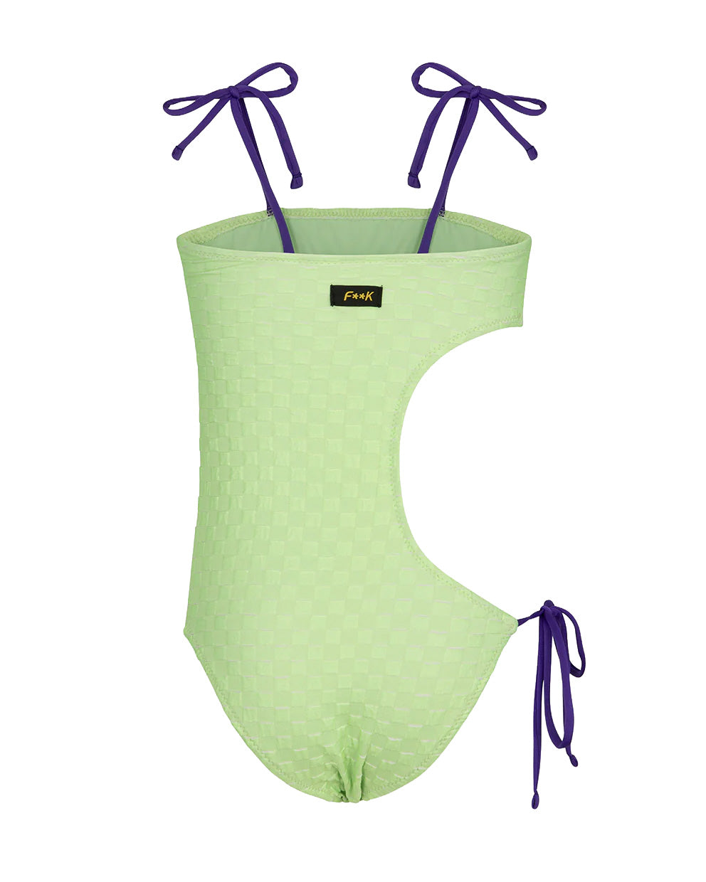 F**K Kids Costume Intero Verde e Viola per Bambine