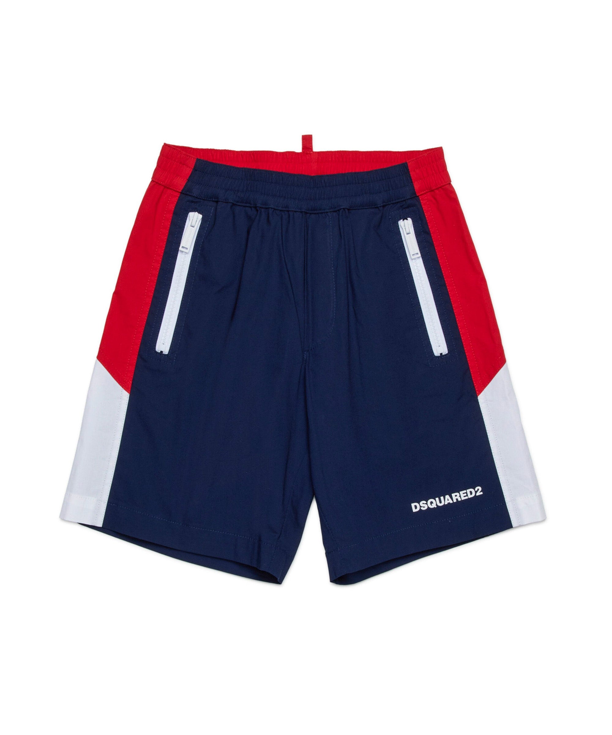 Dsquared2 Kids Bermuda Blu/Bianco/Rosso per Bambini