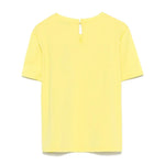 Twinset Kids T-Shirt Giallo Fluo con Placca per Bambine