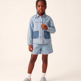 Iceberg Kids Girls' Light Blue Denim Shorts