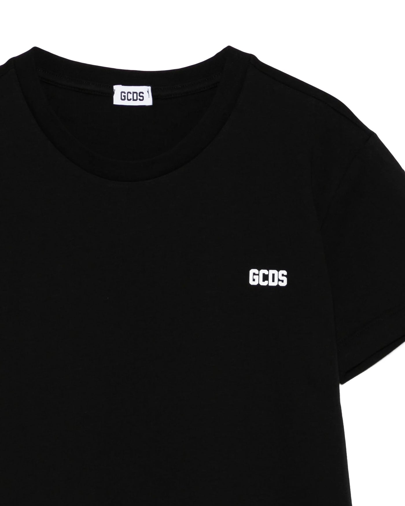 Gcds Kids T-Shirt Nera con Logo