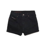 Diesel Kids Short in Denim Nero per Bambine 