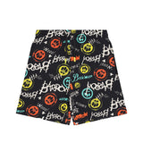 Barrow Kids Short Nero Fantasia All-Over Logo per Bambine