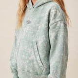 Diesel Kids Felpa Leggera Grigio Sfumato con Logo in Rilievo per Bambine