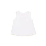 Diesel Kids Canotta Bianca con Oval D per Neonate