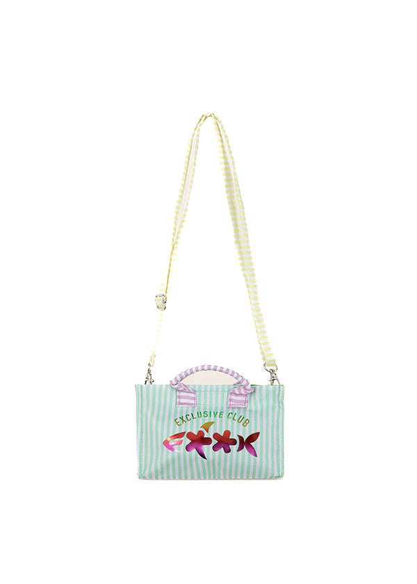 Effek Mini Borsa da Mare Fantasia a Righe per Bambine