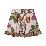 Roberto Cavalli Kids Gonna Rosa a Fantasia e Applicazione Logo per Neonate