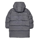Dsquared2 Kids Piumino Lungo Antracite con Cappuccio e Logo Foglia per Bambini