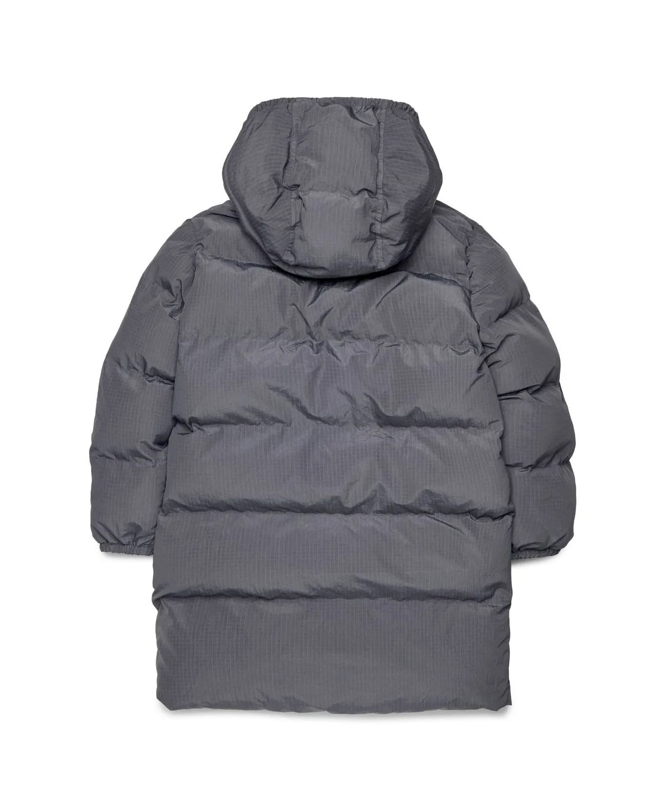 Dsquared2 Kids Piumino Lungo Antracite con Cappuccio e Logo Foglia per Bambini