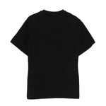 Elisabetta Franchi La Mia Bambina T-shirt Nera con Logo Effetto Metallico Oro per Neonate