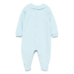 Moschino Kids Tutina Celeste con Logo Teddy Bear per Neonati (retro)