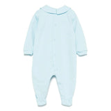 Moschino Kids Tutina Celeste con Logo Teddy Bear per Neonati (retro)