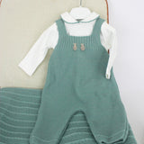 Marlù Pagliaccetto Verde Salvia/Vaniglia con Cardigan per Neonati