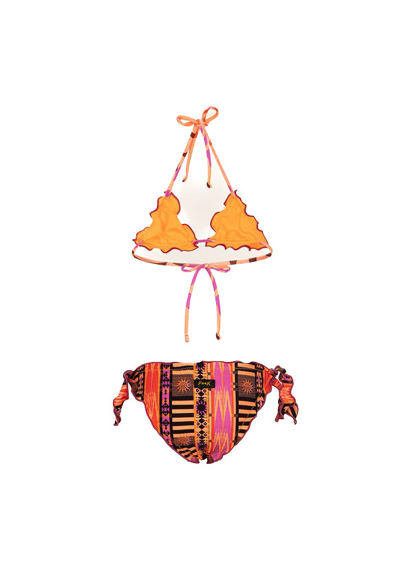 Effek Costume Bikini Fantasia Arancione per Bambine