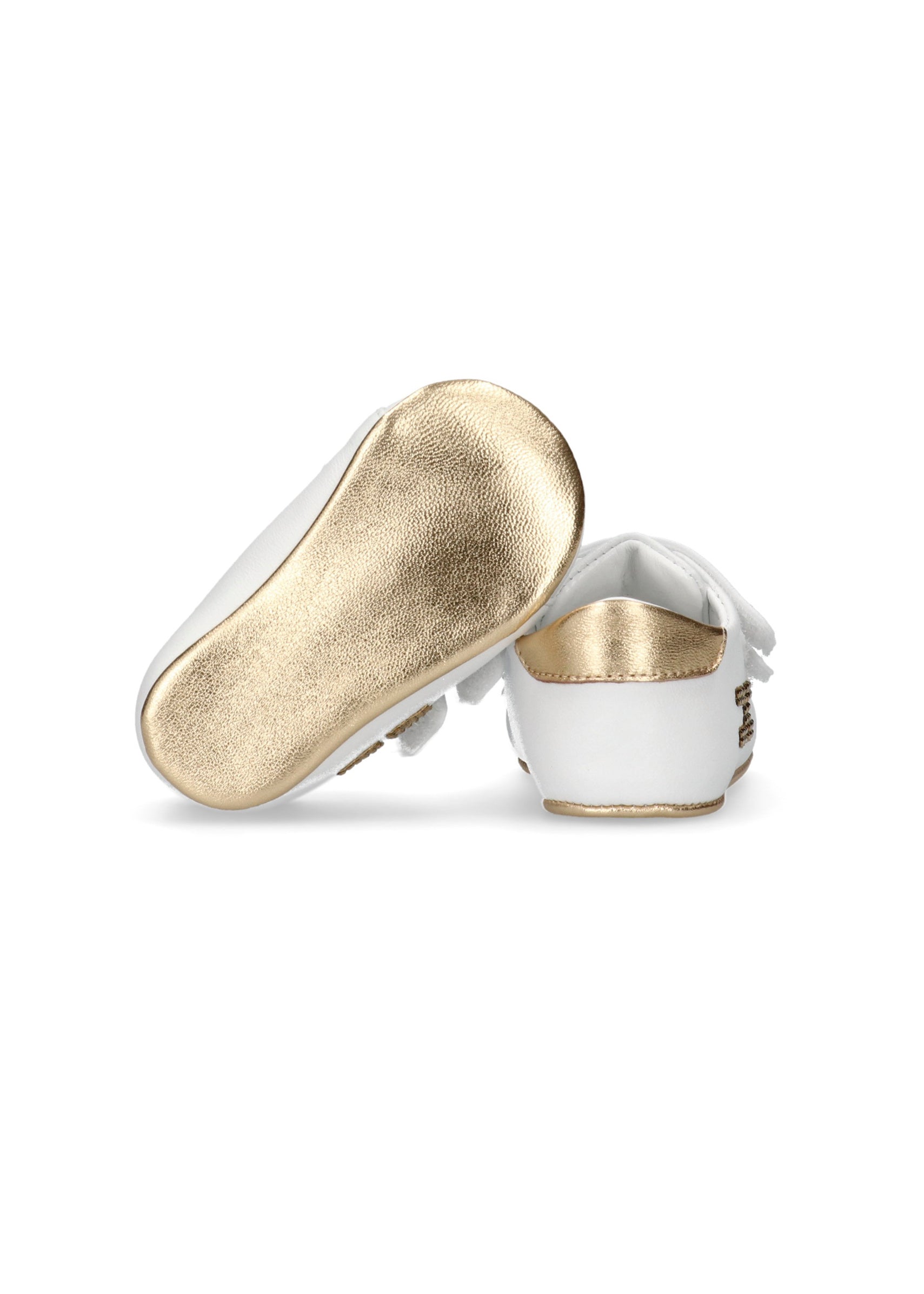 Elisabetta Franchi La Mia Bambina Sneaker Culla Bianco/Oro per Neonate