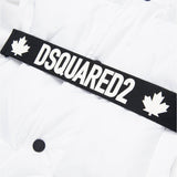 Dsquared2 Kids Giubbino Trapuntato Bianco Avvitato per Bambine (dettaglio)