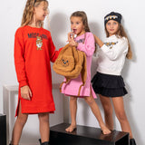 Moschino Kids Teddy Bear Plush Backpack Brown for Newborns