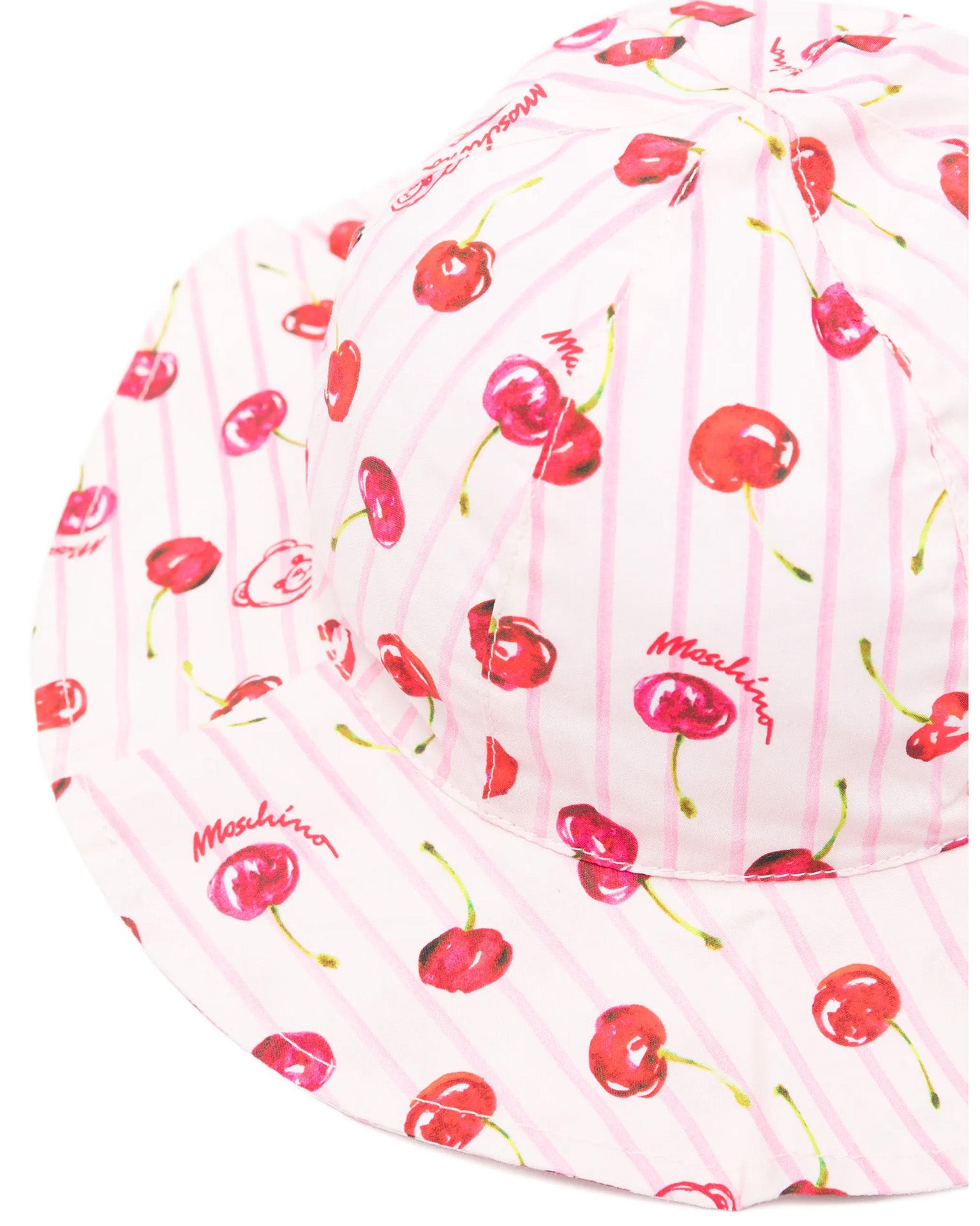 Moschino Kids Cappelo Bucket Rosa/Cherry per Neonate
