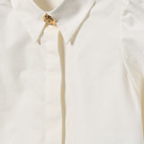 Elisabetta Franchi La Mia Bambina Camicia Panna per Neonate (dettaglio)