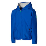 Save The Duck Kids Giubbino Blu con Cappuccio con Patch Logo