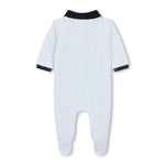 Boss Kids Tutina Celeste con Logo per Neonati (retro)