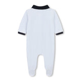 Boss Kids Tutina Celeste con Logo per Neonati (retro)