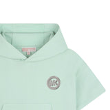 Michael Kors Kids Felpa Verde Acqua con Logo per Bambine