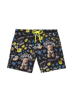 Barrow Kids Costume Short Nero Fantasia All-Over per Bambini