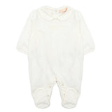 Elisabetta Franchi La Mia Bambina Tutina Avorio con Logo "][" per Neonate