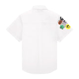 Barrow Kids Camicia Off-White con Ricami Unisex