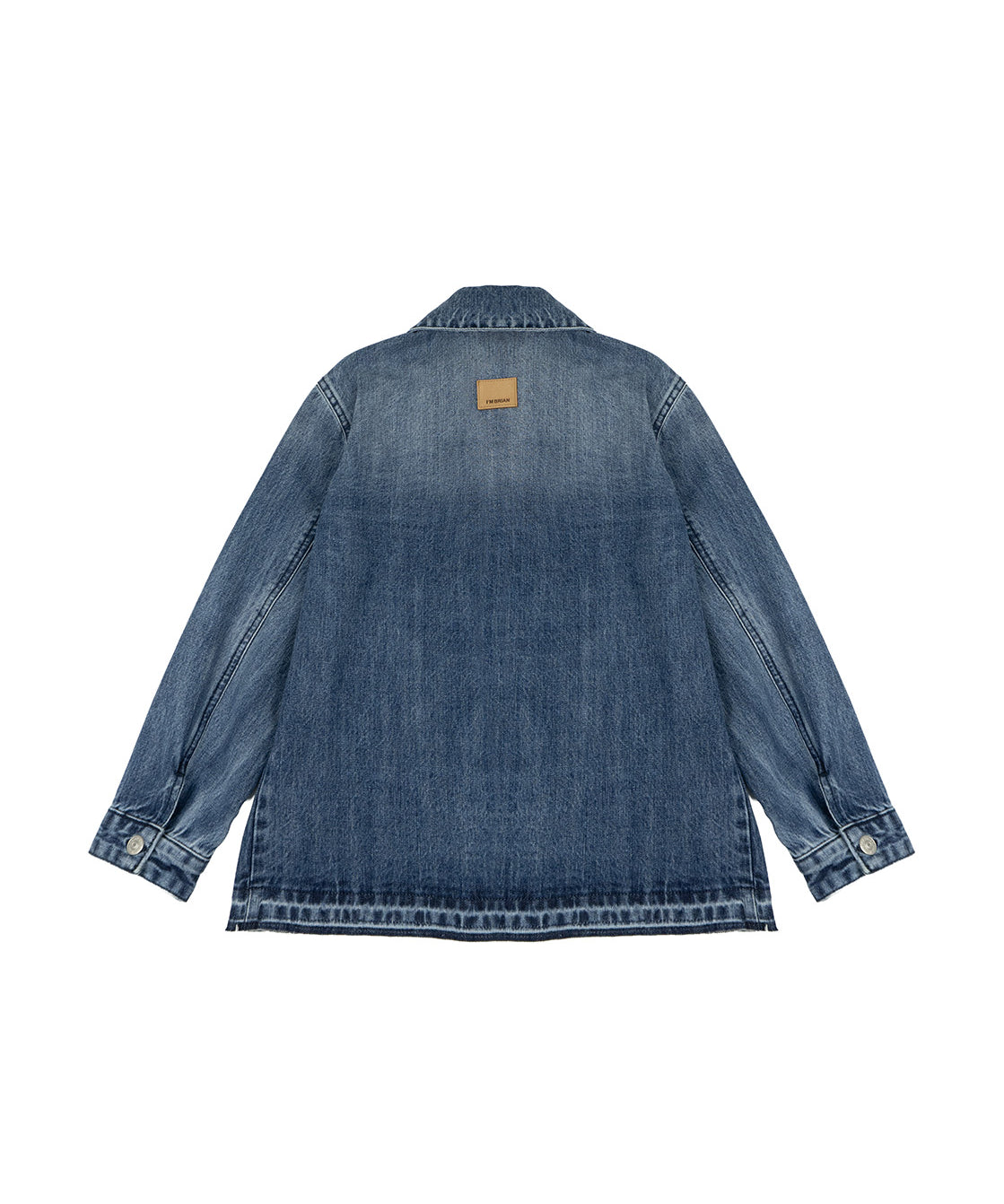 I'M Brian Kids Camicia in Denim con Tasca per Bambini