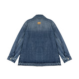 I'M Brian Kids Camicia in Denim con Tasca per Bambini